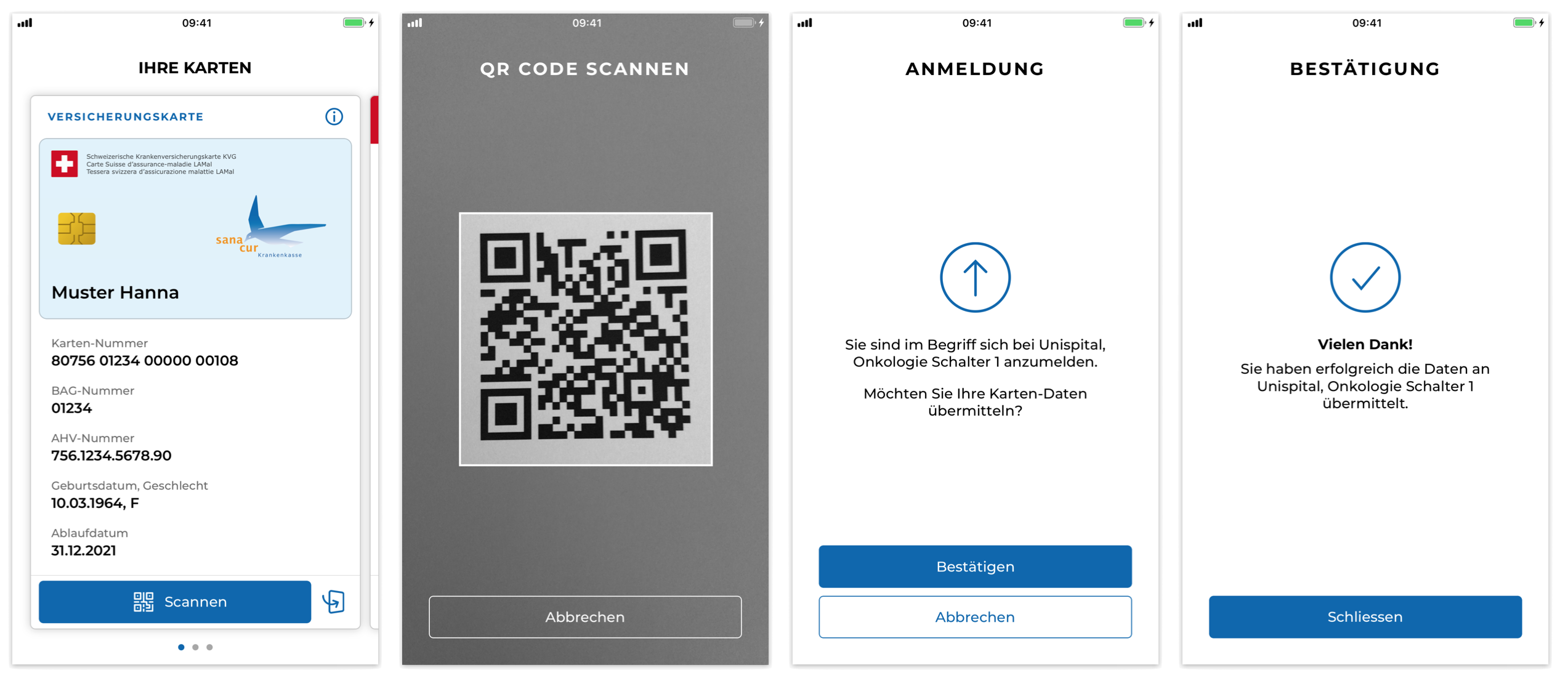 Virtual Insurance Card Screens and Tutorials